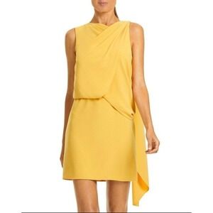 H by Halston Yellow Midi Dress